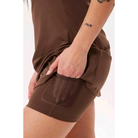 Girlfriend Collective Paloma Racerback Mini Dress XXL Built-In Shorts Activewear - Picture 2 of 6